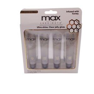 NEW Max Make Up Cherimoya Box of 4 Ultra Shine Clear Jelly Gloss